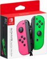 Front. Nintendo - Joy-Con (L/R) Wireless Controllers for Nintendo Switch - Neon Pink/Neon Green.