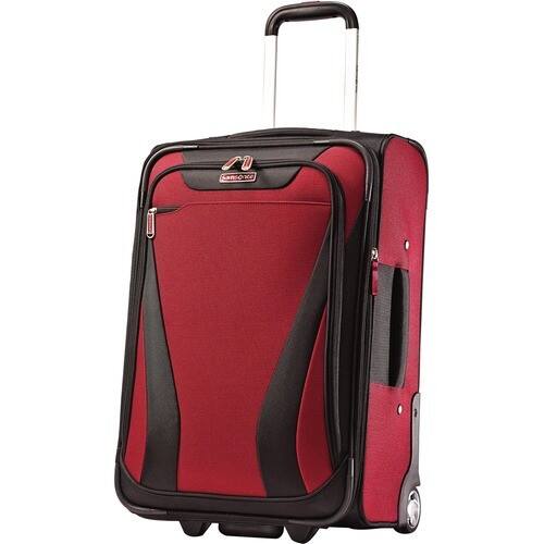 Front Standard. Samsonite - Aspire Travel/Luggage Case (Roller) for Travel Essential - Crimson Red.