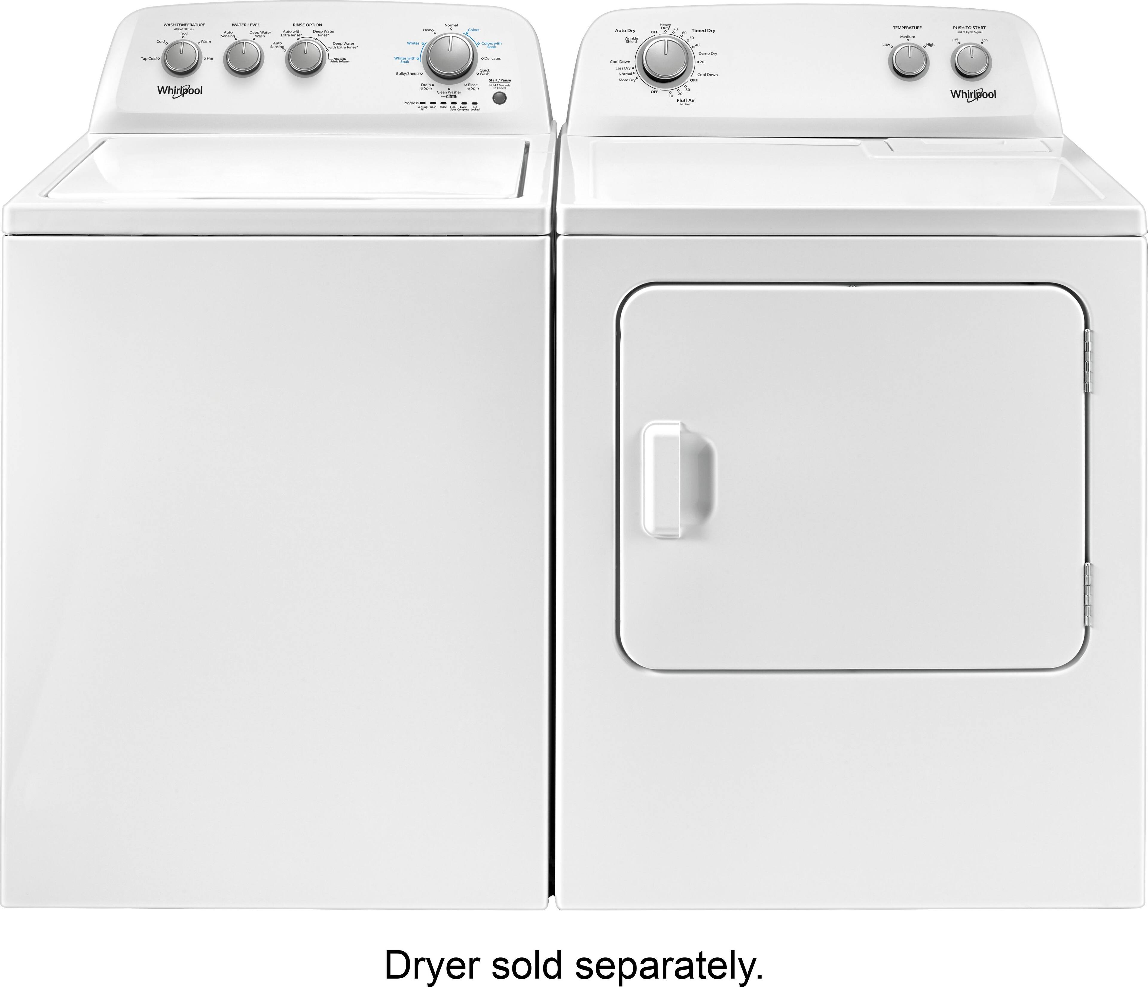 Alt View 13. Whirlpool - 3.9 Cu. Ft. 12-Cycle Top-Loading Washer - White.