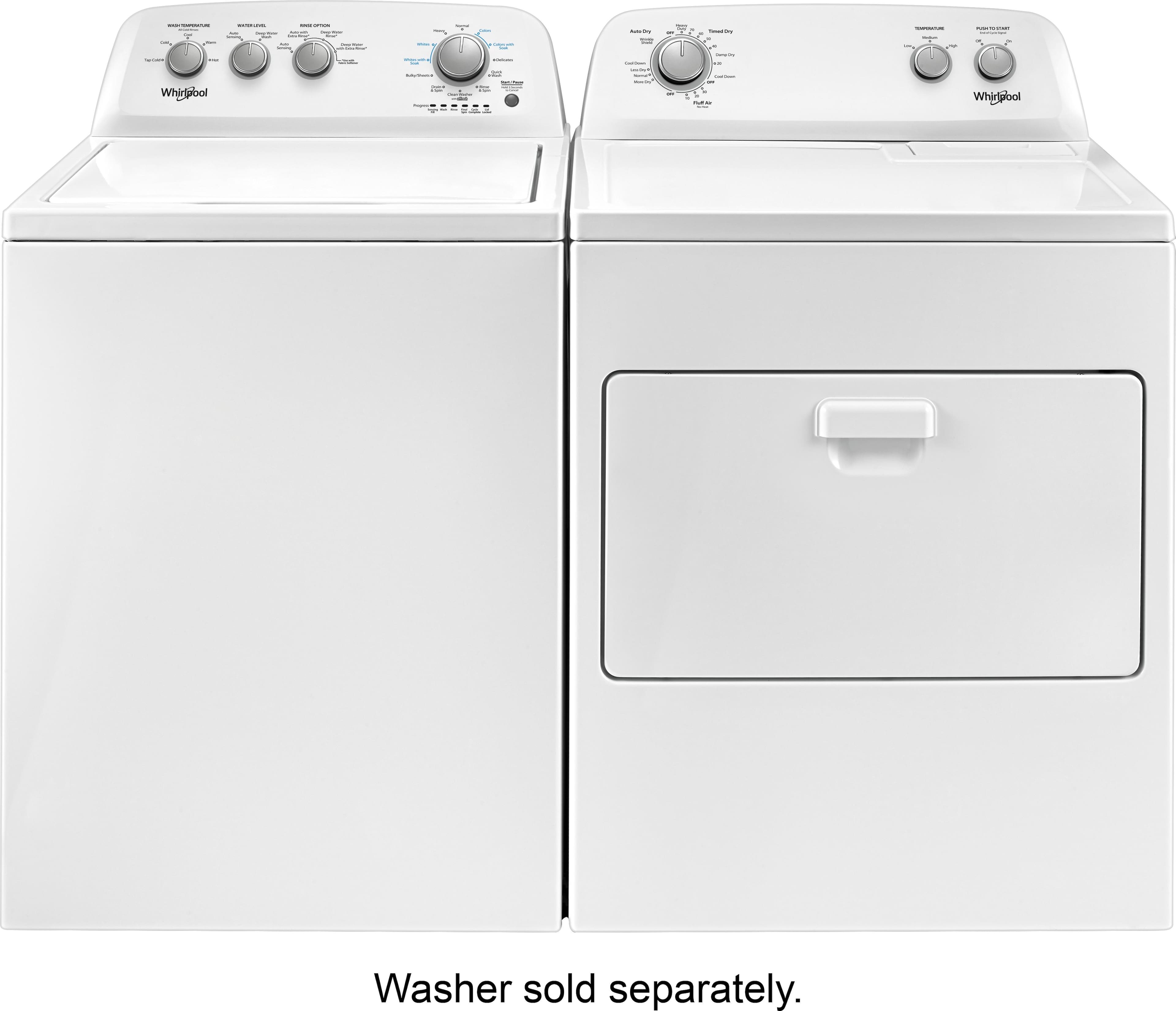 Alt View 11. Whirlpool - 7 Cu. Ft. 12-Cycle Electric Dryer - White.