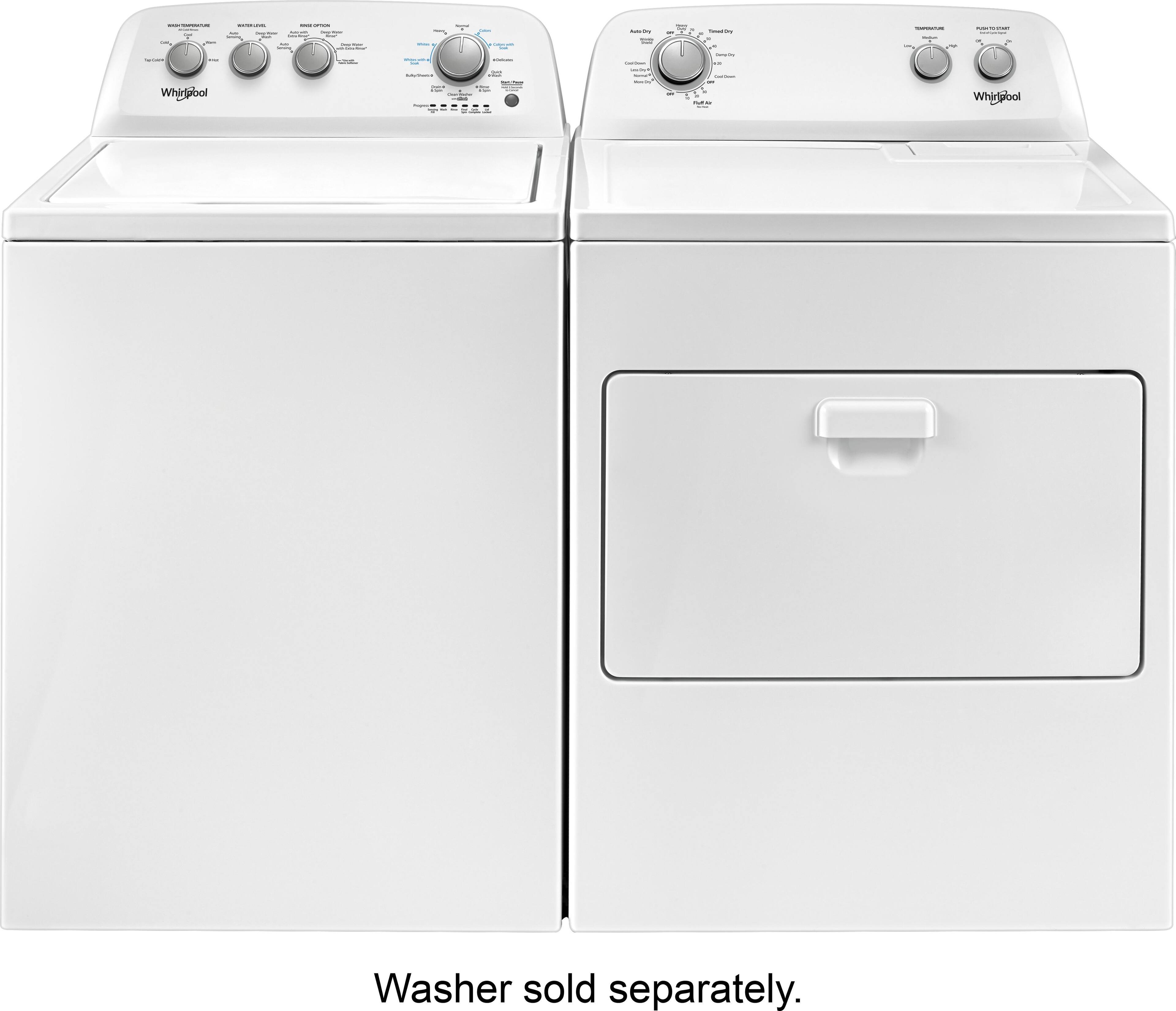 Alt View 11. Whirlpool - 7 Cu. Ft. 12-Cycle Electric Dryer - White.