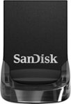 Front. SanDisk - Ultra Fit 64GB USB 3.1 Flash Drive - Black.