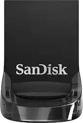 SanDisk - Ultra Fit 64GB USB 3.1 Flash Drive - Black - Front_Zoom