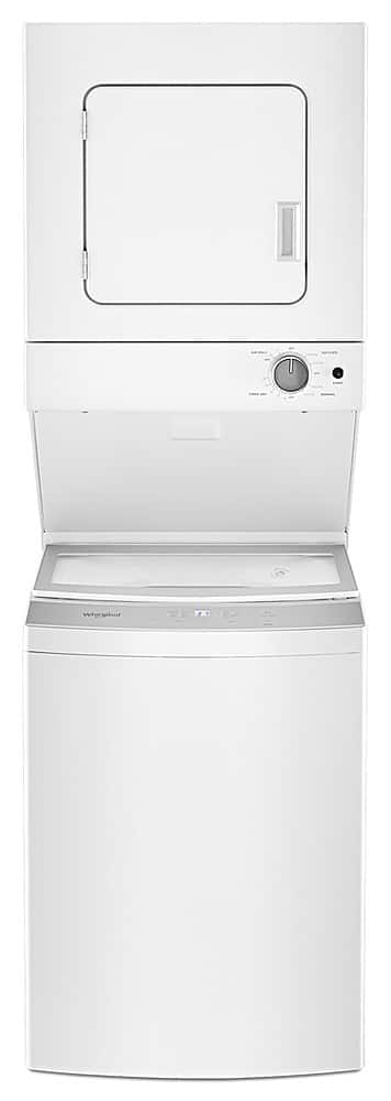 Whirlpool - 1.6 Cu. Ft. Top Load Washer and 3.4 Cu. Ft. Electric Dryer with Smooth Wave Stainless Steel Wash Basket - White - Front_Zoom