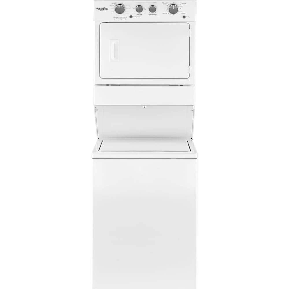 Whirlpool - 3.5 Cu. Ft. Top Load Washer and 5.9 Cu. Ft. Electric Dryer with Dual Action Agitator - White - Front_Zoom