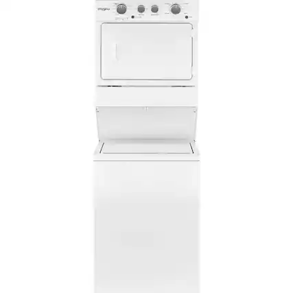 Front. Whirlpool - 3.5 Cu. Ft. Top Load Washer and 5.9 Cu. Ft. Electric Dryer with Dual Action Agitator - White.