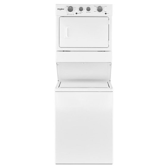 Front. Whirlpool - 3.5 Cu. Ft. Top Load Washer and 5.9 Cu. Ft. Electric Dryer with Dual Action Agitator - White.