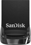 Front. SanDisk - Ultra Fit 128GB USB 3.1 Flash Drive - Black.