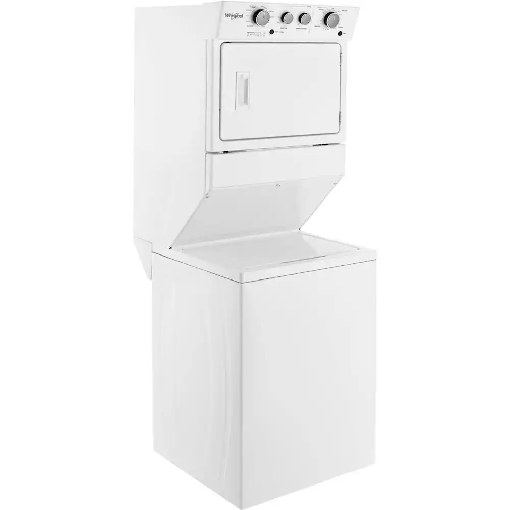 Angle. Whirlpool - 3.5 Cu. Ft. Top Load Washer and 5.9 Cu. Ft. Gas Dryer with Dual Action Agitator - White.