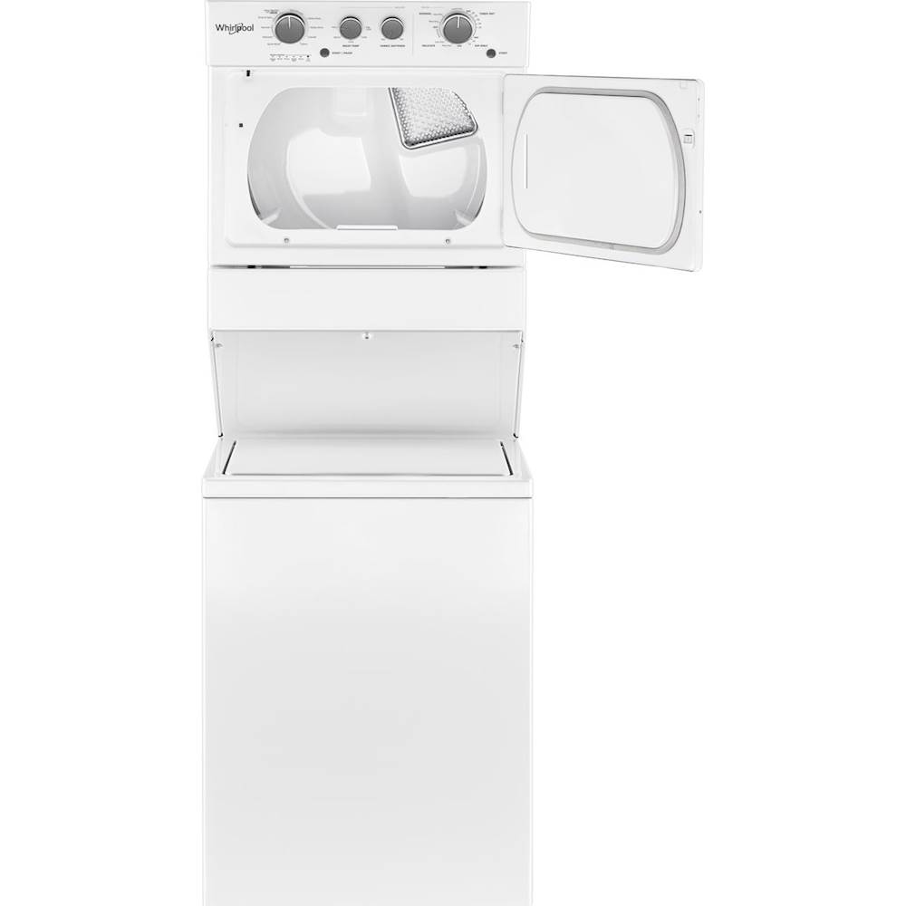 Whirlpool 3.1 Cu. Ft. Front Load Washer and 6.7 Cu. Ft. Electric Dryer with  Space Saving Configuration White CET9000GQ - Best Buy