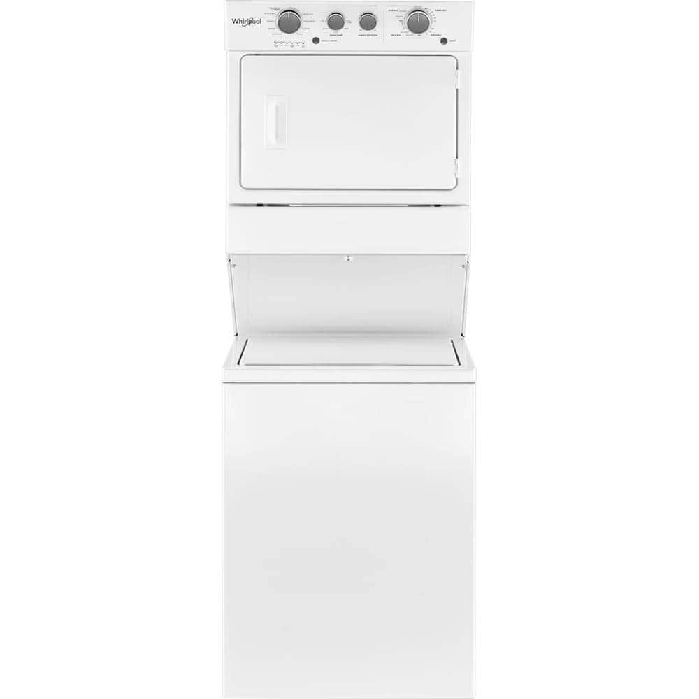 Front. Whirlpool - 3.5 Cu. Ft. Top Load Washer and 5.9 Cu. Ft. Gas Dryer Laundry Center with Dual-Action Agitator - White.