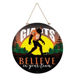 Evergreen Enterprises - San Francisco Giants 18" Bigfoot "Believe in Yourself" Team Logo Wood Round Door Sign - Multicolor