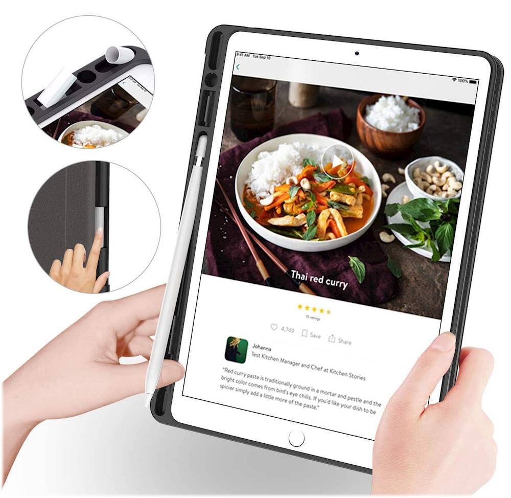 Alt View 13. SaharaCase - Folio Case for Apple iPad 10.2 (8th Gen 2020) and (9th Gen 2021) - Black.