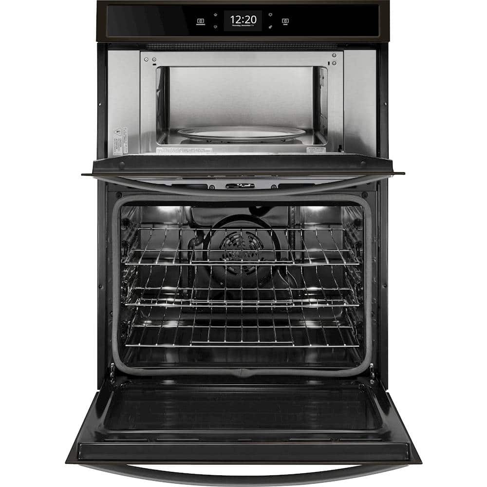 Alt View 11. Whirlpool - 30" Built-In Electric Single Convection Wall Oven with Microwave with Air Fry when Connected - Black Stainless Steel.