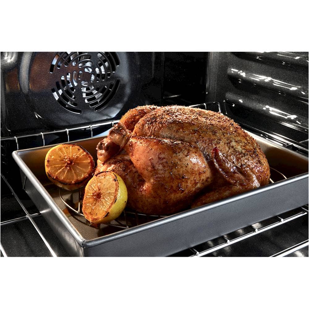 Alt View 13. Whirlpool - 30" Built-In Electric Single Convection Wall Oven with Microwave with Air Fry when Connected - Black Stainless Steel.