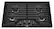 Front. Whirlpool - 30" Gas Cooktop - Black.