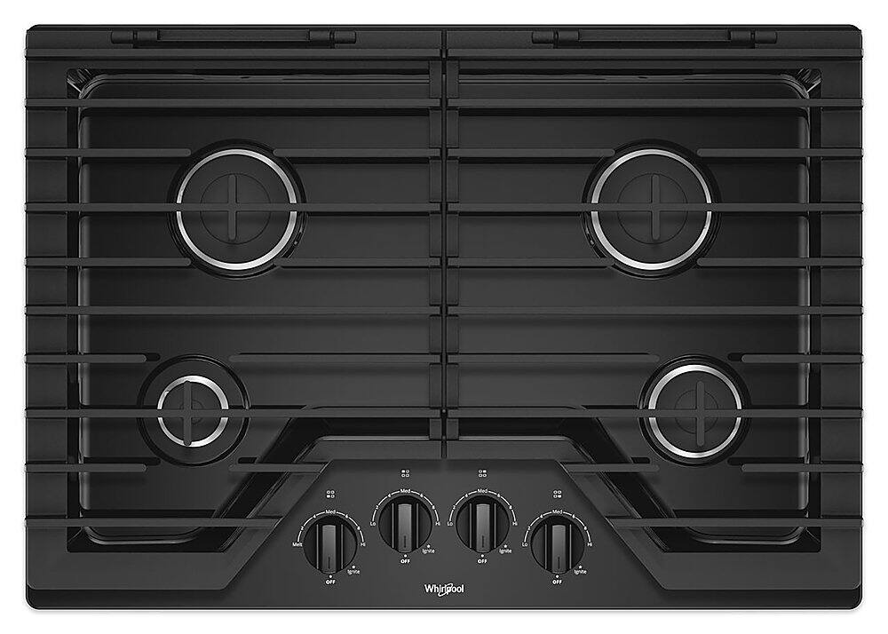 Alt View 11. Whirlpool - 30" Gas Cooktop - Black.