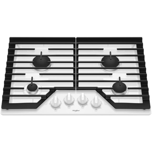 Whirlpool - 30" Gas Cooktop - White