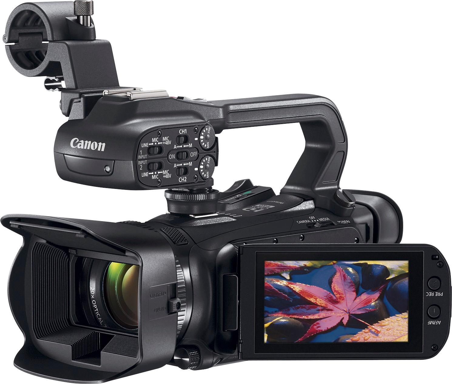 Left View: Canon - XA15 HD Flash Memory Premium Camcorder - Black