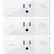 Front. WeMo - Mini WiFi Smart Plug (3-Pack) - White.