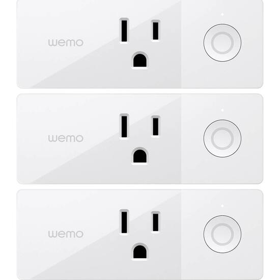 Wemo Mini Wifi Smart Plug 3 Pack White