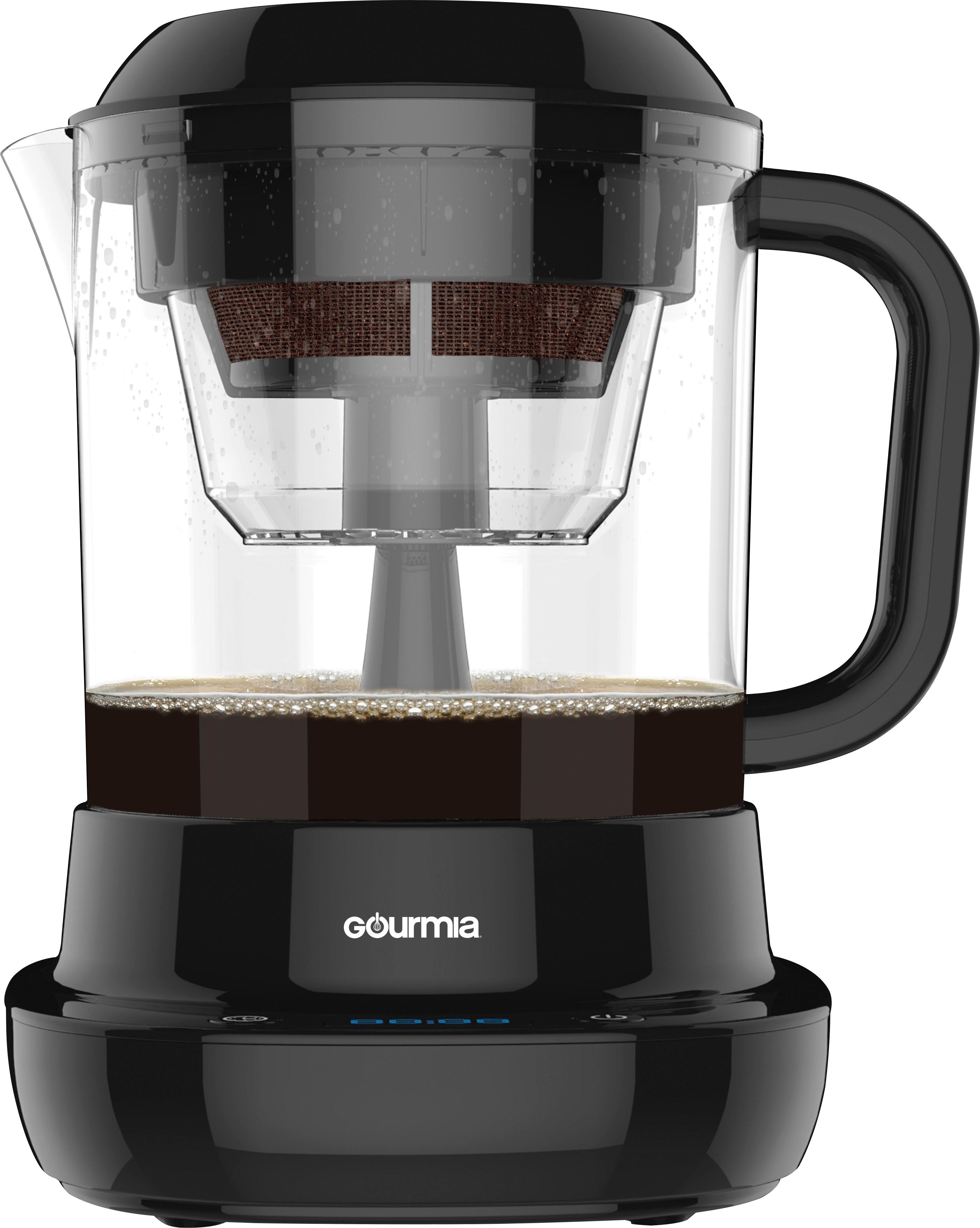 Coffee Machine, Gourmia GCM7800 Brewdini™ 5-Cup Cold Brew Coffee Maker -  Vacuum Technology for 2 Minute Cold Brew - 4 Strength Options