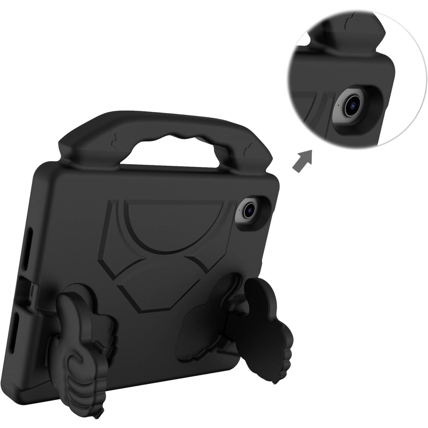 Alt View 11. SaharaCase - YES! Series KidProof Case for Apple iPad mini (A17 Pro) and Apple iPad mini (6th Generation 2021) - Black.