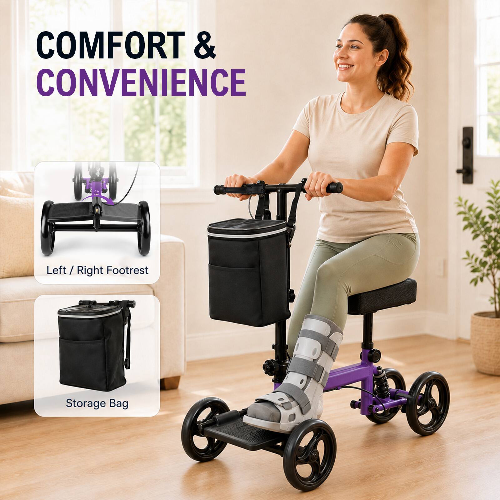 COMFORT & CONVENIENCE

Left / Right Footrest

Storage Bag