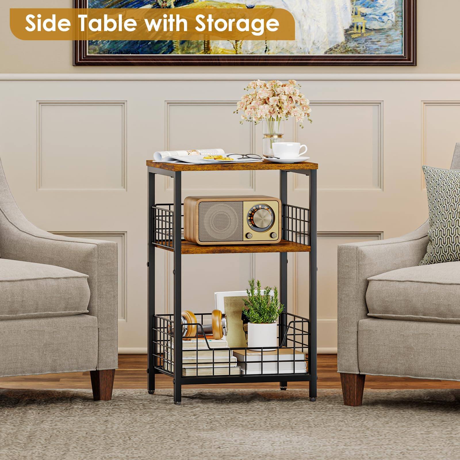 Side Table with Storage