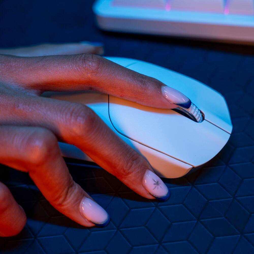 Alt View 6. JLab - Nightfall Wireless Gaming Mouse - White.