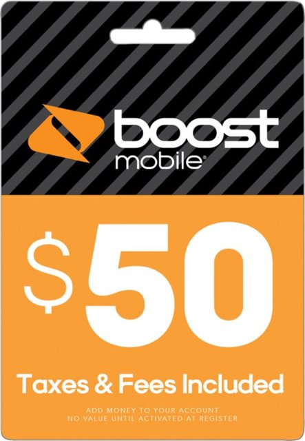 Boost Mobile Re-Boost $50 Prepaid Phone Card BBY BOOST MOBILE 50 - Best Buy