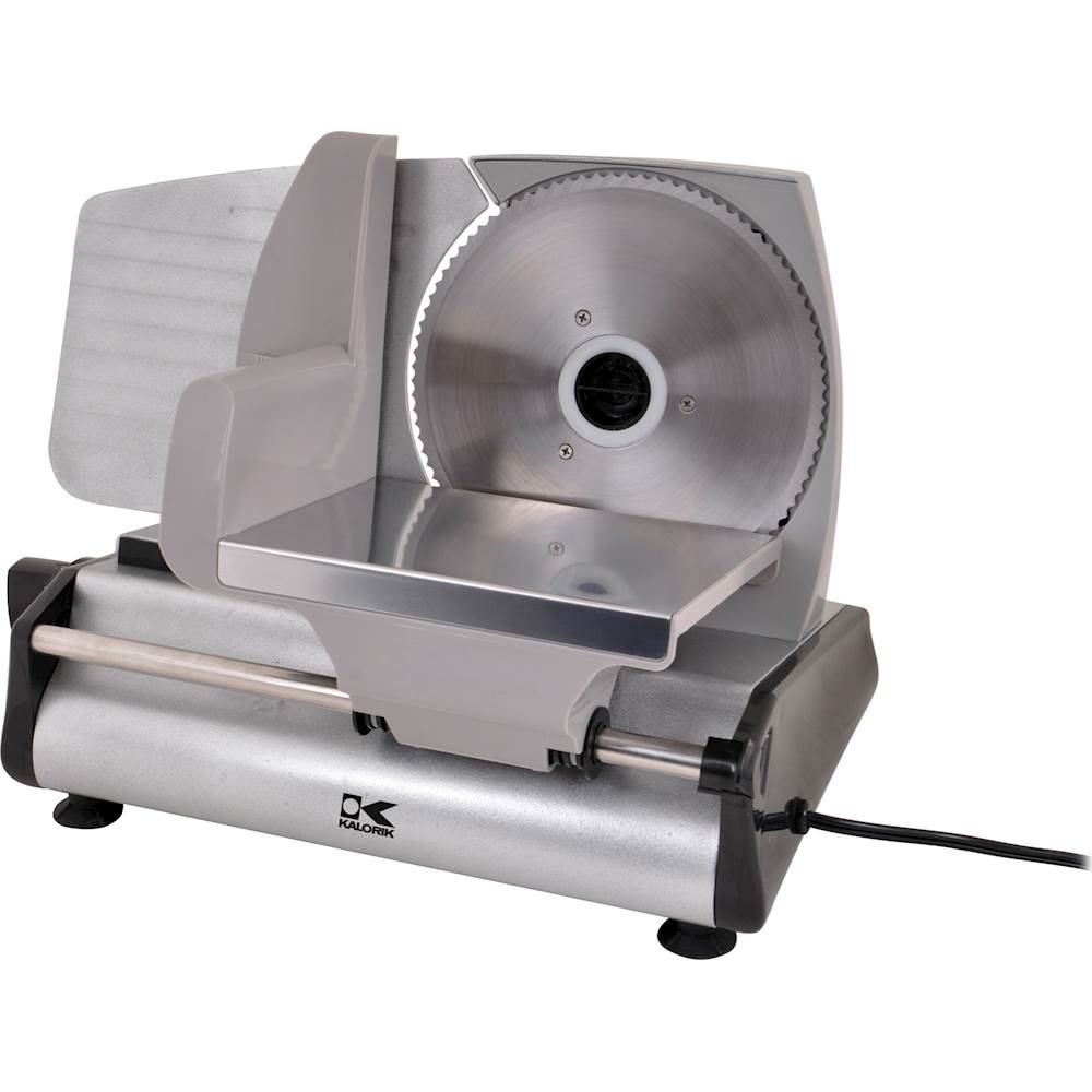Angle View: Kalorik - Professional Style Food Slicer - Stainless Steel