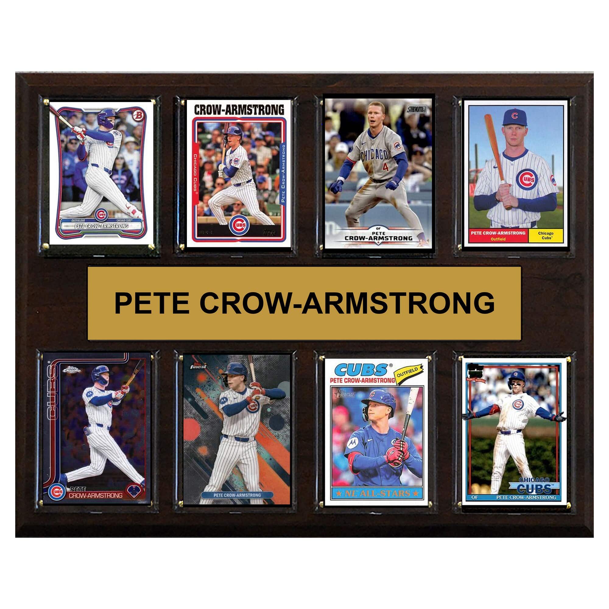 "C&I Collectibles - Pete Crow-Armstrong Chicago Cubs 12"" x 15"" Trading Card Plaque - Multicolor" price history on PriceWatchPro