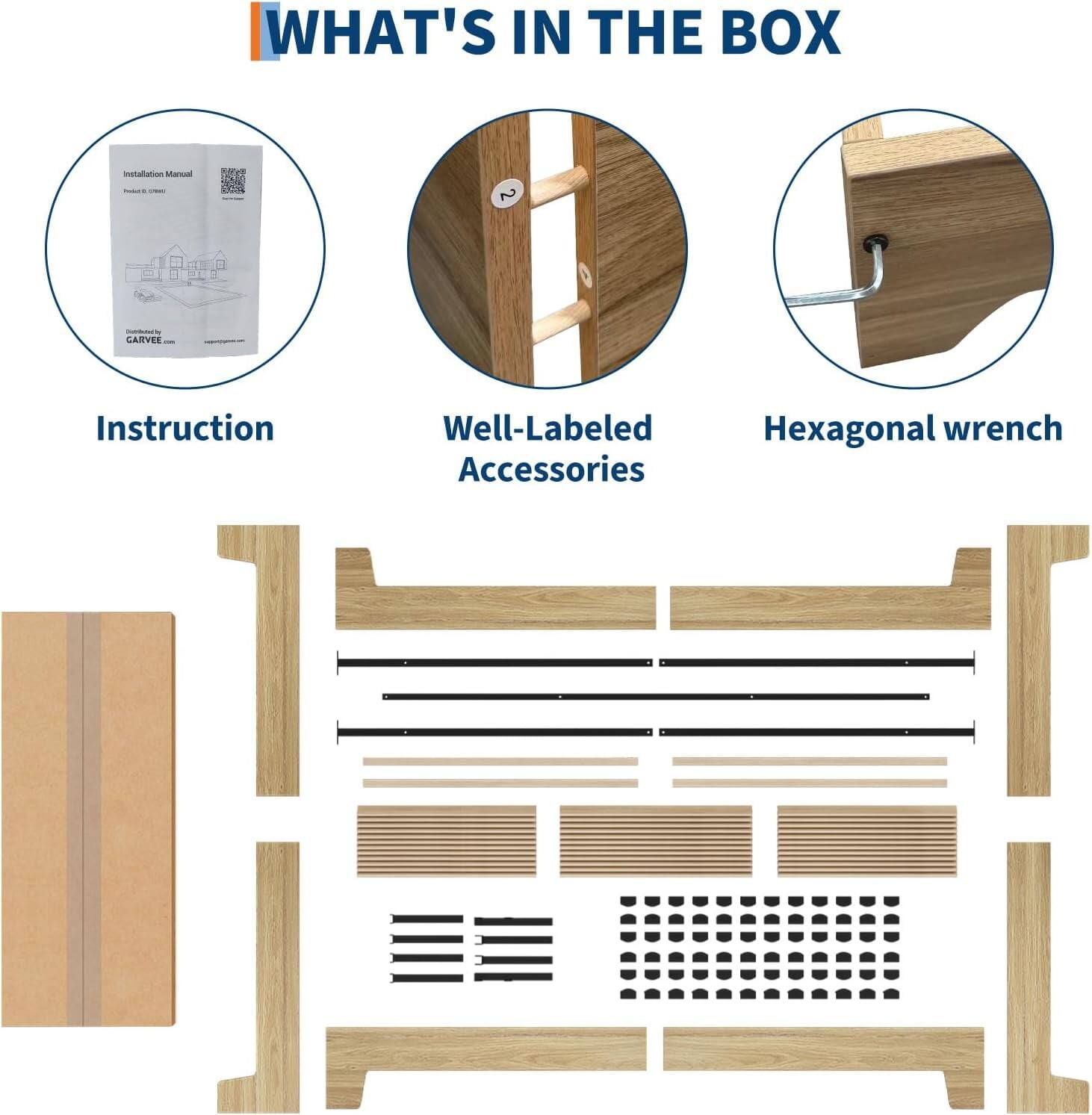 WHAT'S IN THE BOX

- Instruction
- Well-Labeled Accessories
- Hexagonal wrench