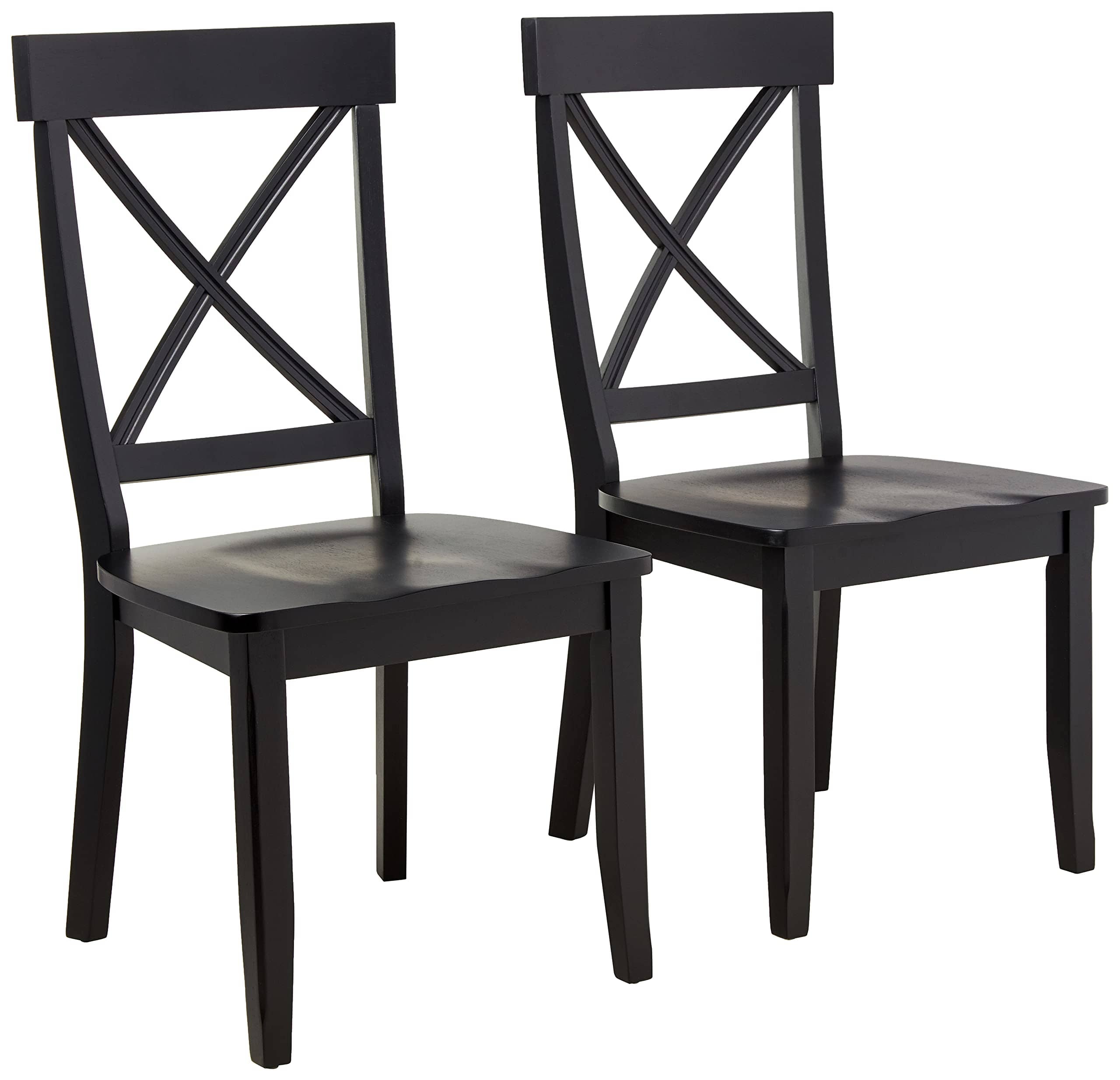 JETRANSPORT - Blair Dining Chairs Set Of 2 Set includes two dining chairs.Hardwood is incredibly strong, easy to cl - Black