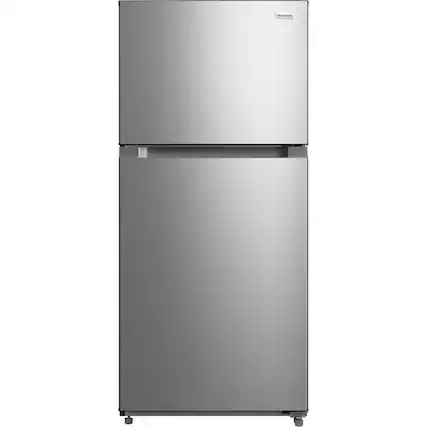 Front. Frigidaire - 19 Cu. Ft. Garage Ready Top Freezer Refrigerator - Stainless Steel.