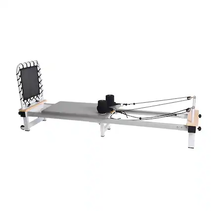 Front. Stamina Products - Stamina 55-5610 AeroPilates Precision Series Reformer Resistance Workout System - Gray.