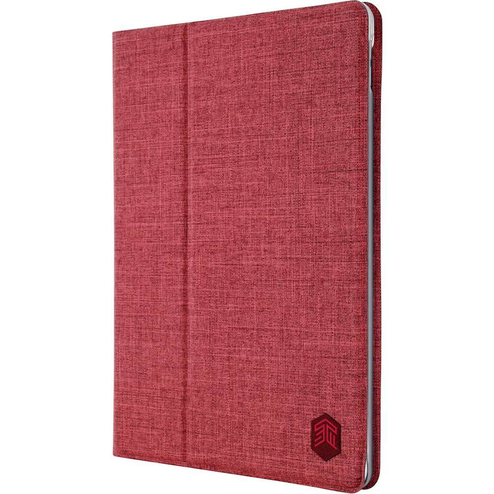 Left View: STM - Atlas Folio Case for Apple® iPad® Pro 10.5" - Dark Red