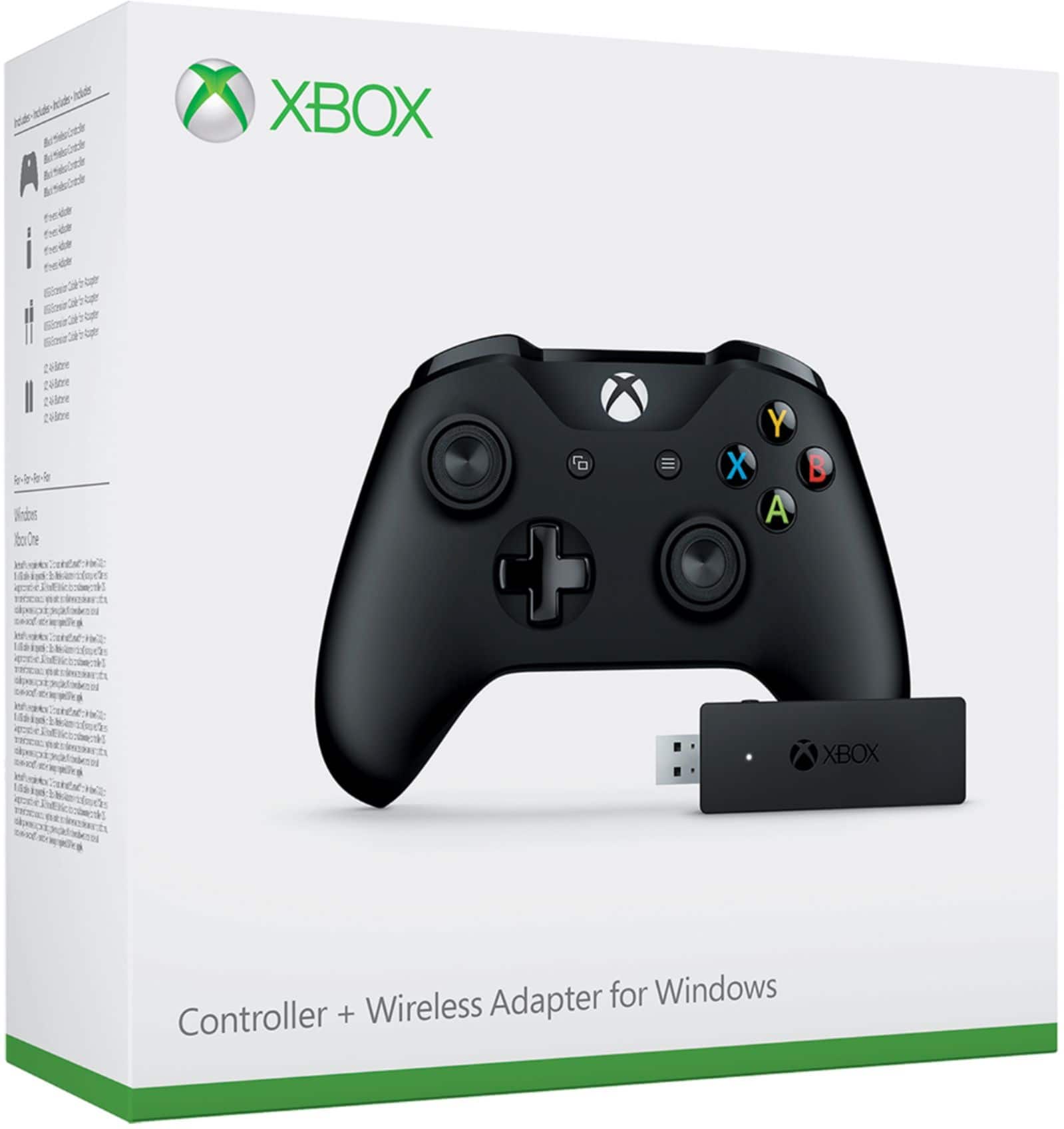Alt View 11. Microsoft - Wireless Controller + Wireless Adapter for Windows/PC, Xbox One, Xbox Series X, and Xbox Series S - Black.