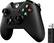 Left. Microsoft - Wireless Controller + Wireless Adapter for Windows/PC, Xbox One, Xbox Series X, and Xbox Series S - Black.