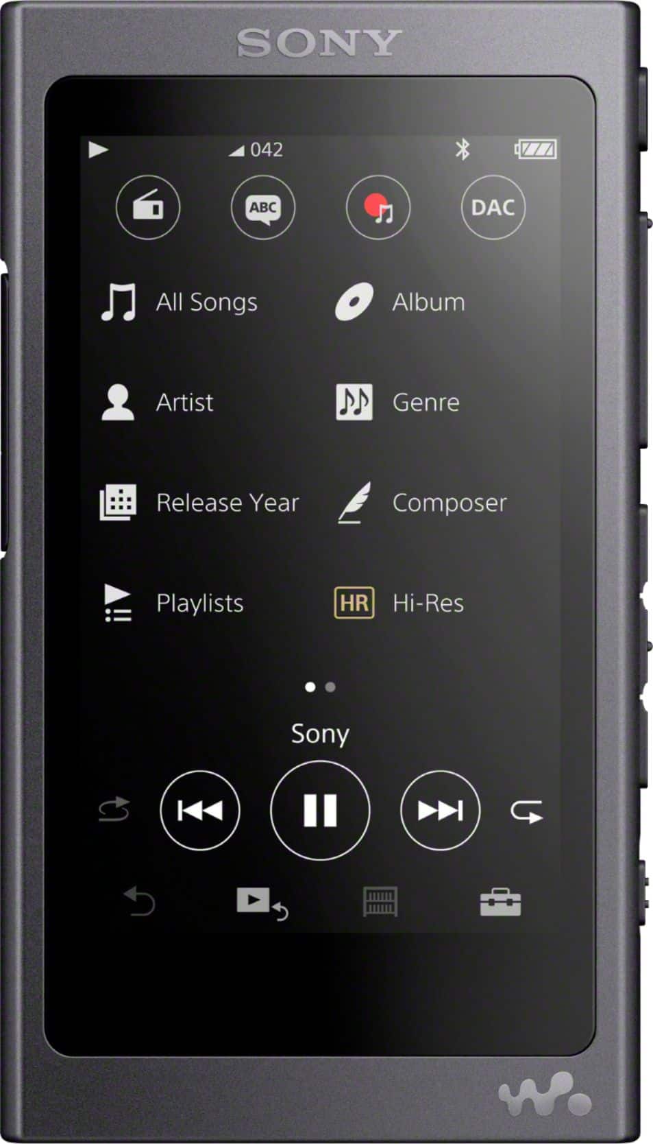 Alt View 12. Sony - Walkman Hi-Res NW-A45 16GB* MP3 Player - Grayish Black.