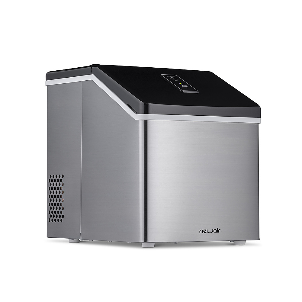 Angle View: NewAir - 26 lbs. Countertop Ice Maker - Matte Silver