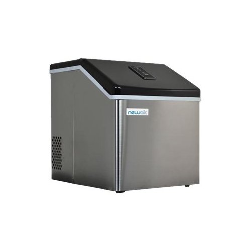 Front Standard. NewAir - 11.3" 40-Lb. Compact Portable Ice Maker - Stainless steel.