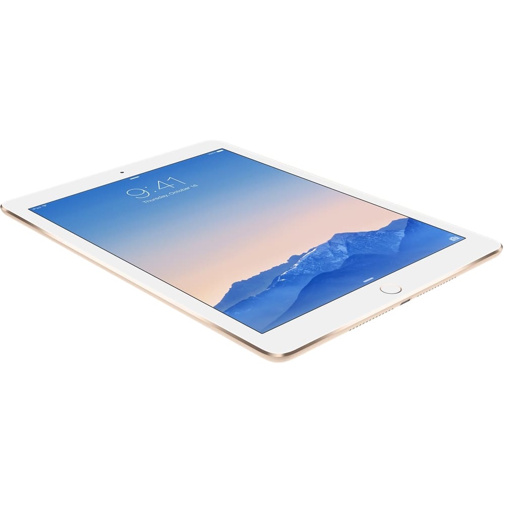 Left. Apple - Certified Refurbished iPad Air (2nd Generation) (2014) Wi-Fi - 16GB - Gold.