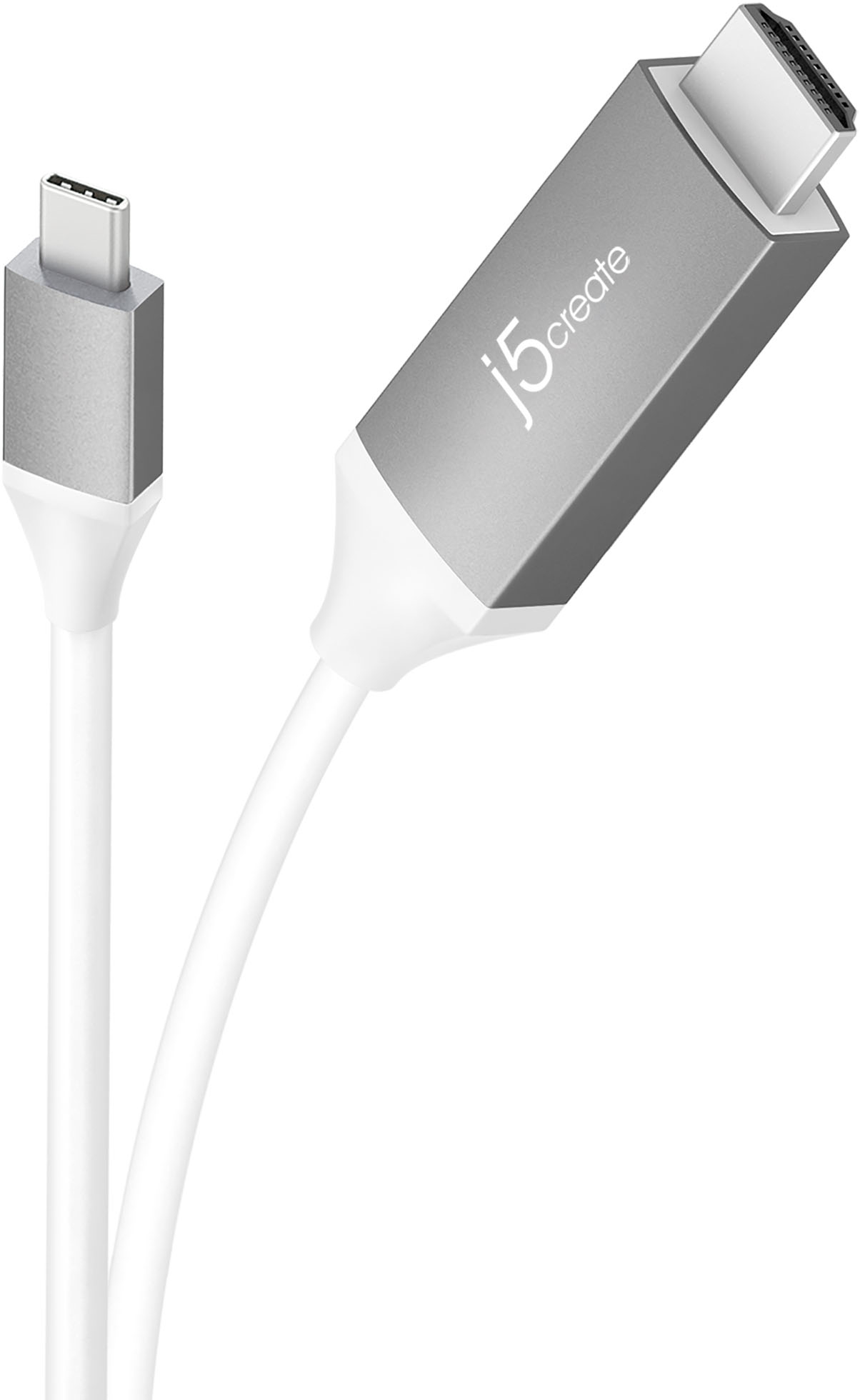 Angle View: j5create - USB-C to 4K HDMI Cable - Gray