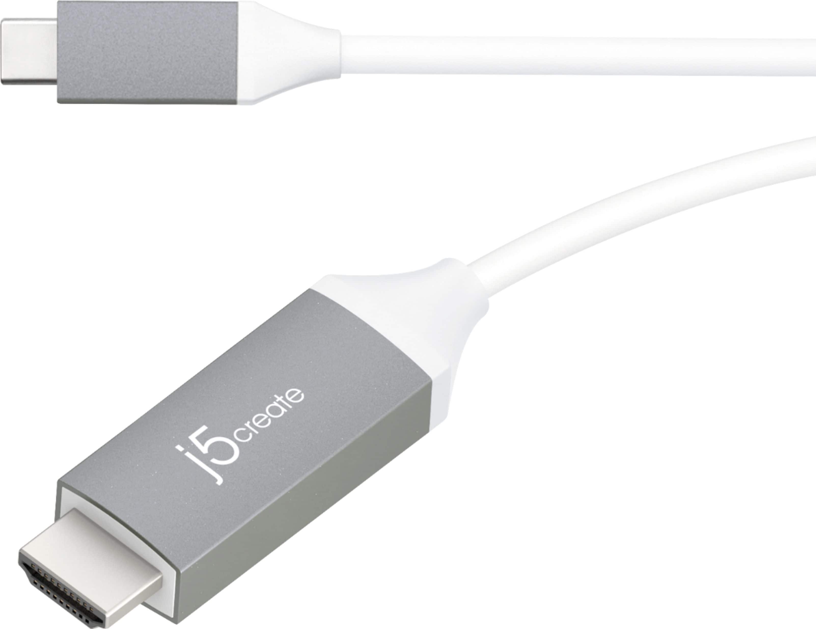 Front. j5create - USB-C to 4K HDMI Cable - Gray.