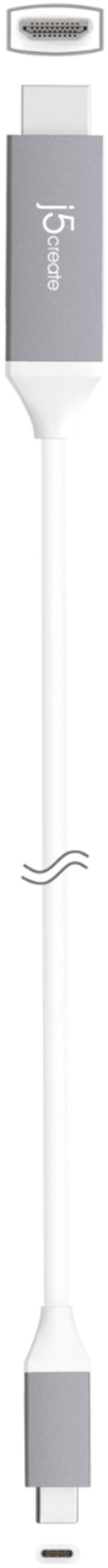 Alt View 11. j5create - USB-C to 4K HDMI Cable - Gray.
