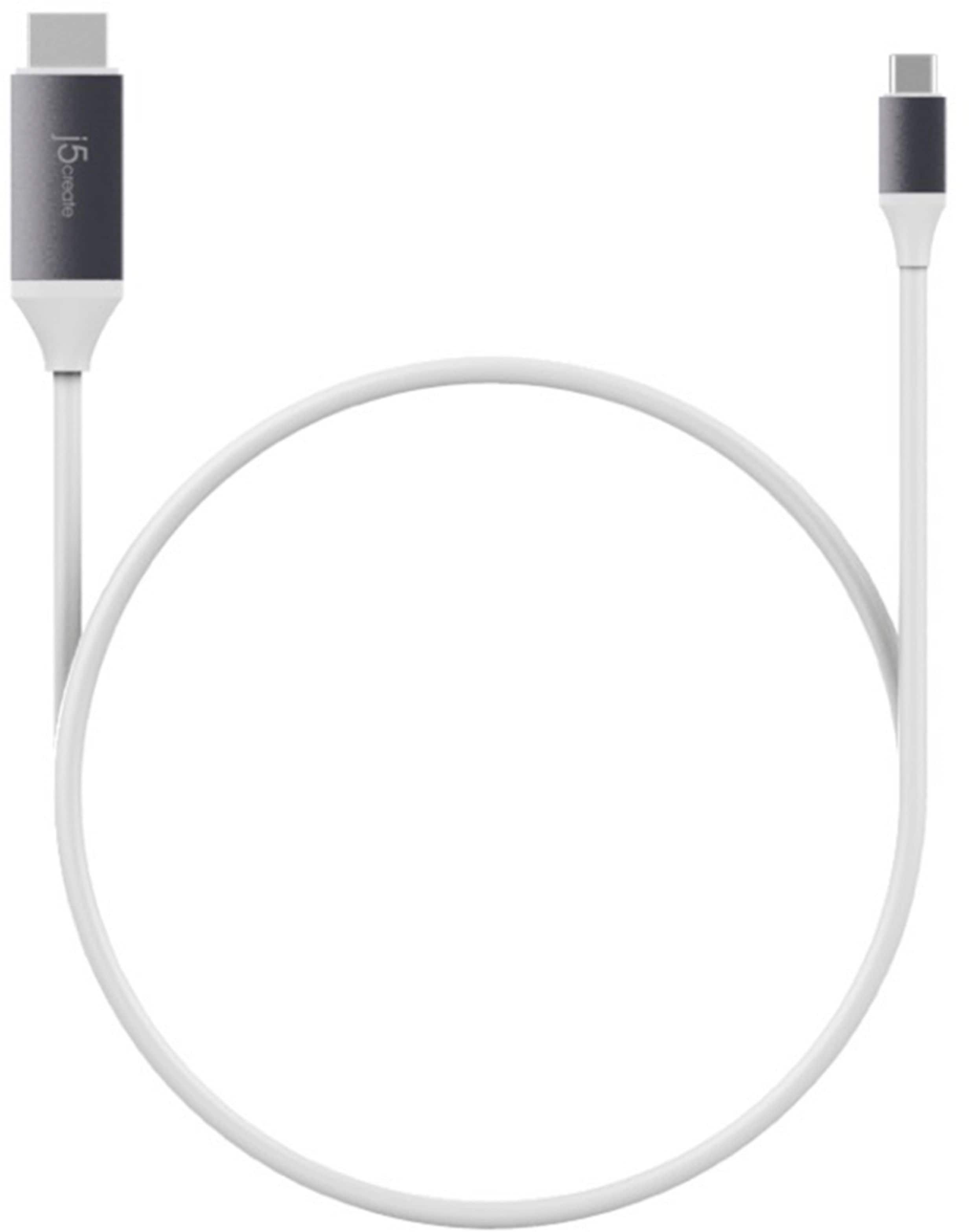 Alt View 13. j5create - USB-C to 4K HDMI Cable - Gray.