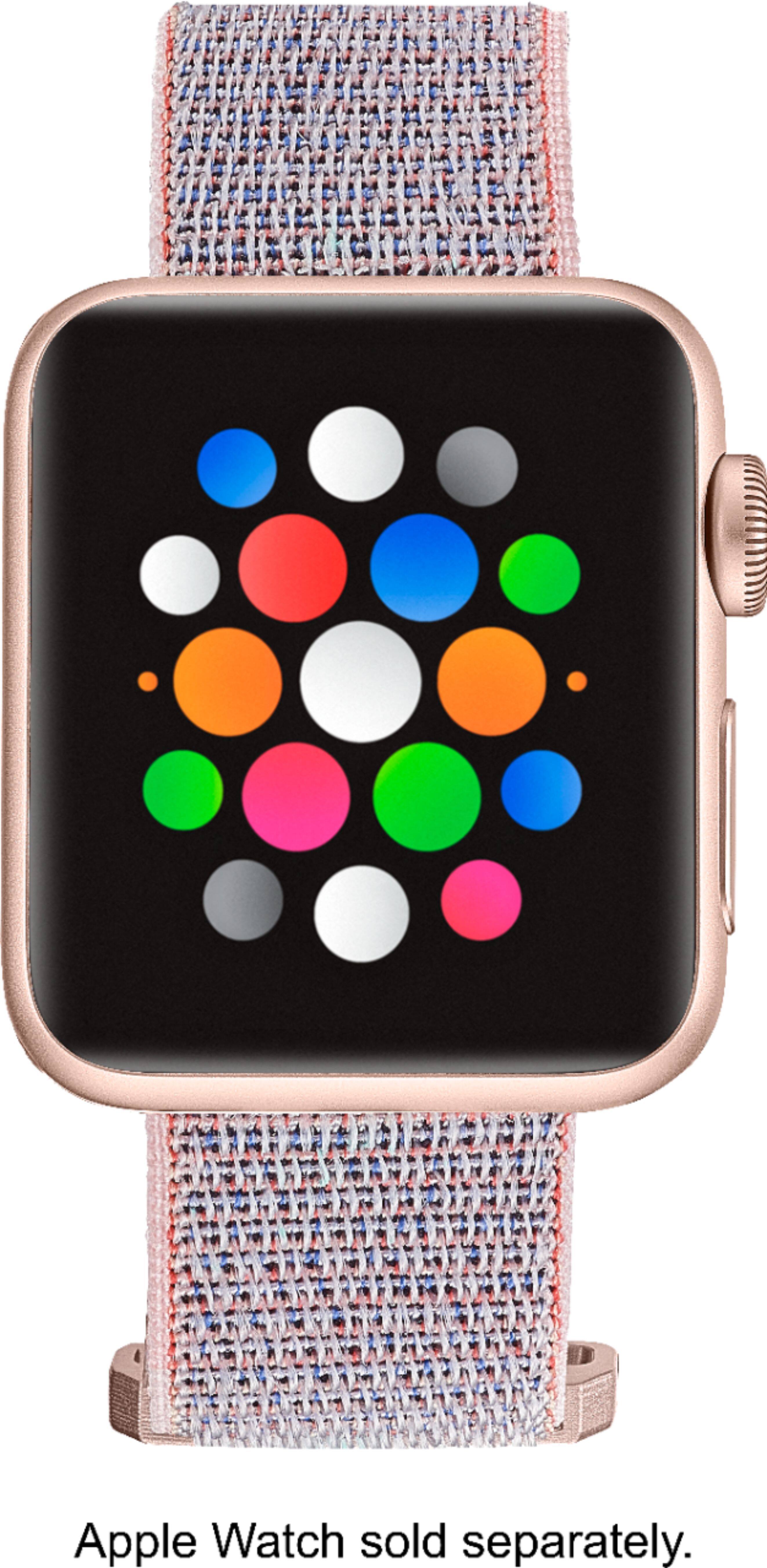 Alt View 11. Modal™ - Active Nylon Watch Band for Apple Watch 38mm, 40mm, 41mm and Apple Watch Series 1-9 - Pink.