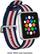 Angle. Modal™ - Stainless Steel Woven Nylon Watch Band for Apple Watch 42mm, 44mm (Series 1-8) and Apple Watch Ultra 49mm - White/Blue/Red.